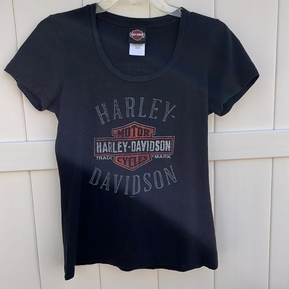 Harley-Davidson® Women's Endless Beauty Short Sleeve Scoop Tee, Black medium